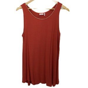 LOGO Layers Lori Goldstein Burnt Orange Tunic 1X